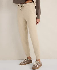 Ann Taylor Haven Well Within Viscose Blend Jogger Marl Brown Heather Women's
