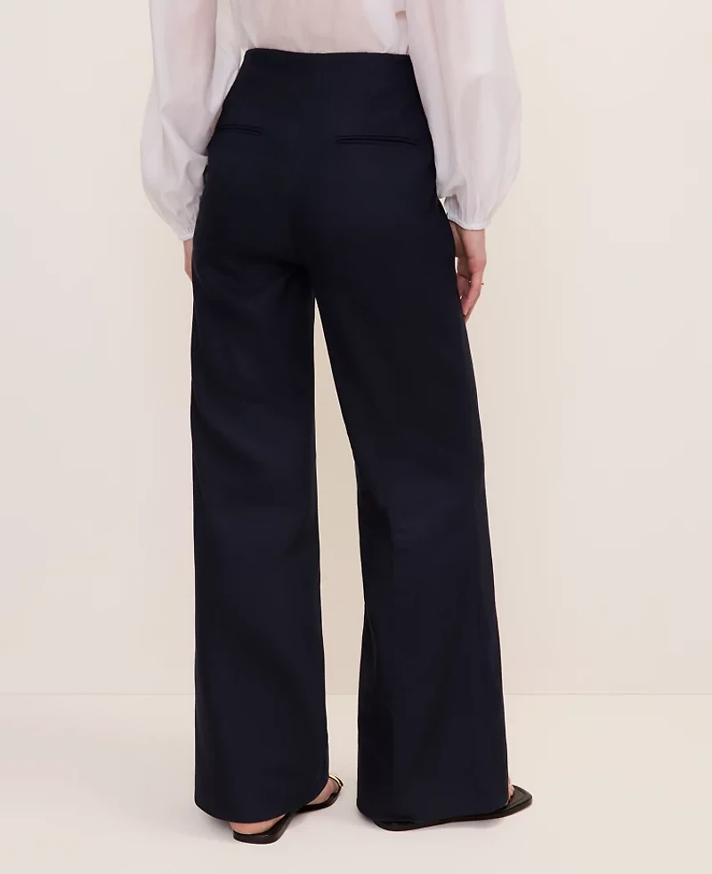 Ann Taylor The Petite Linen Blend Trouser Women's