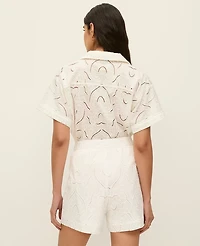 Ann Taylor The Relaxed Short Winter White Women's