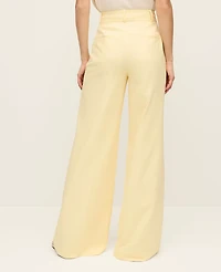 Ann Taylor The Petite Statement Palazzo Pant Linen Blend Sun Soaked Women's