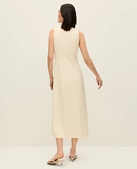 Ann Taylor Button Sheath Dress Almond Oil Women's