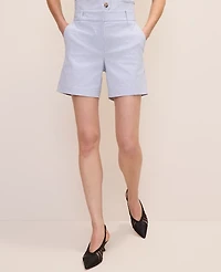 Ann Taylor The Petite Striped Mid Short Ocean Oasis Stripe Women's