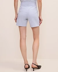 Ann Taylor The Petite Striped Mid Short Ocean Oasis Stripe Women's
