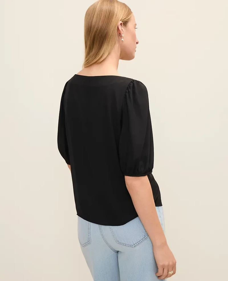 Ann Taylor Boatneck Popover Top Women's