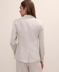 Ann Taylor The Hutton Blazer Linen Blend Natural Flax Women's
