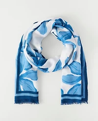 Ann Taylor Floral Scarf White Women's