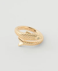 Ann Taylor Sardine Wrap Ring Goldtone Women's
