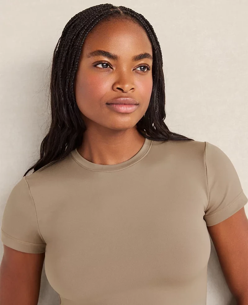 Ann Taylor Haven Well Within Balance T-Shirt Chestnut Brown Women's