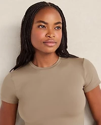 Ann Taylor Haven Well Within Balance T-Shirt Chestnut Brown Women's