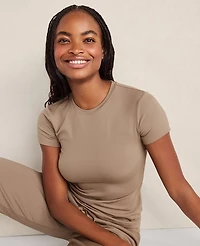Ann Taylor Haven Well Within Balance T-Shirt Chestnut Brown Women's
