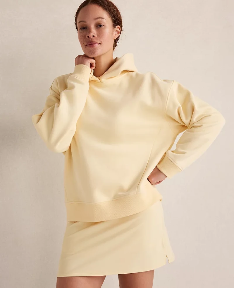 Ann Taylor Haven Well Within Cloud Fleece Hoodie Soft Beige Women's