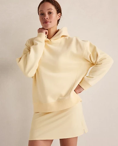 Ann Taylor Haven Well Within Cloud Fleece Hoodie Soft Beige Women's