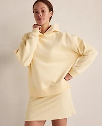 Ann Taylor Haven Well Within Cloud Fleece Hoodie Soft Beige Women's