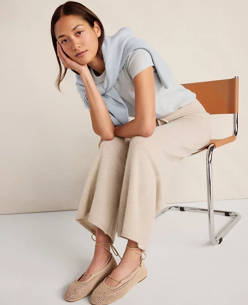 Ann Taylor Haven Well Within Crochet Ballet Flats Willow Branch Women's