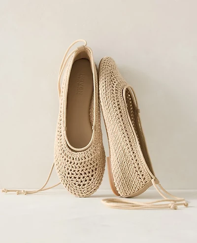 Ann Taylor Haven Well Within Crochet Ballet Flats Willow Branch Women's