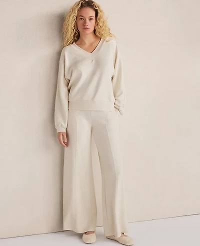 Ann Taylor Haven Well Within Soft Knit V-Neck Top Sandstone Women's