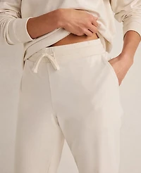 Ann Taylor Haven Well Within Botanical-Dyed Organic Cotton Interlock Joggers Sandstone Women's