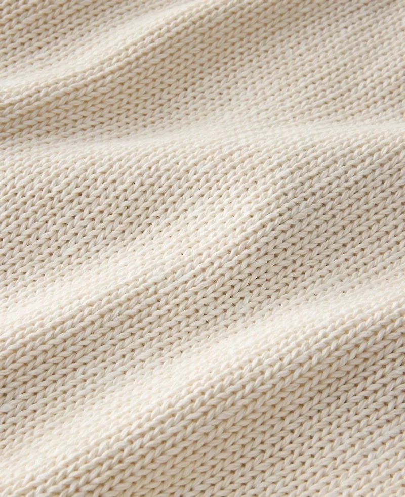 Ann Taylor Haven Well Within Cotton Linen Plaited V-Neck Cardigan Sandstone Women's