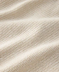 Ann Taylor Haven Well Within Cotton Linen Plaited V-Neck Cardigan Sandstone Women's