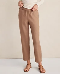 Ann Taylor Haven Well Within Everweave Linen Tapered Pants Classic Acorn Women's