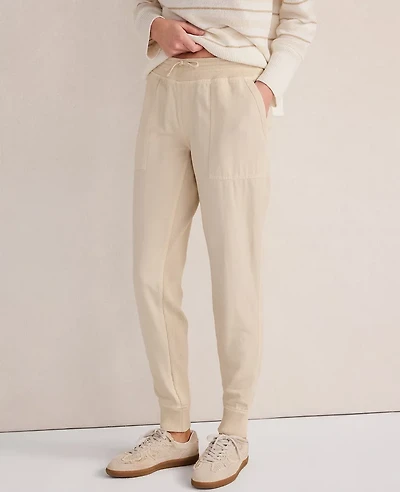 Ann Taylor Haven Well Within The Effortless Twill Jogger Beige Women's