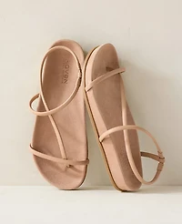 Ann Taylor Haven Well Within Strappy Leather Molded Sandals Almond Butter Women's