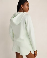 Ann Taylor Haven Well Within Soft Knit Pleated Hoodie Trellis Women's