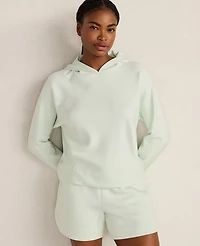Ann Taylor Haven Well Within Soft Knit Pleated Hoodie Trellis Women's