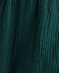 Ann Taylor Haven Well Within Organic Cotton Gauze V-Neck Top Deep Turquoise Women's