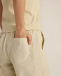 Ann Taylor Haven Well Within Organic Cotton Linen Barrel Leg Pants Soft Spring Green Women's