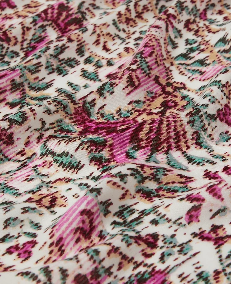 Ann Taylor Floral Scarf Winter White Women's