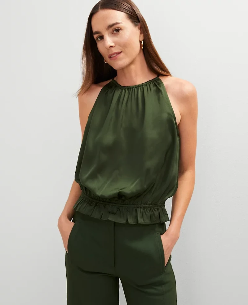 Ann Taylor Shirred Tank Top Women's