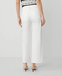 Ann Taylor The Wide-Leg Crop Jean White Women's