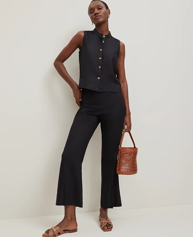 Ann Taylor Linen Sleeveless Shirt Women's