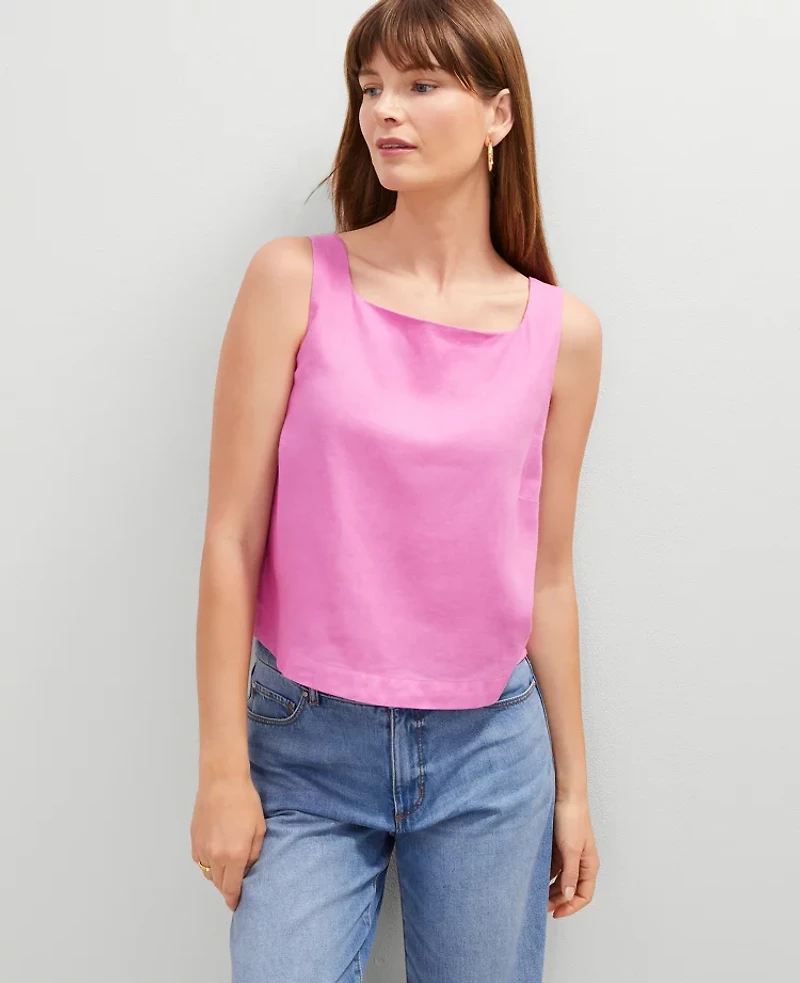 Ann Taylor Linen Blend Tank Top Women's