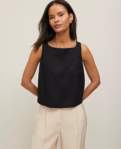 Ann Taylor Linen Blend Tank Top Women's