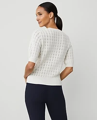 Ann Taylor Wavy Stitch Wedge Sweater Women's