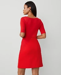 Ann Taylor Petite Button Wrap Skirt Size 10 Bright Cherry Women's