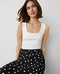 Ann Taylor Square Neck Tank Top Women's