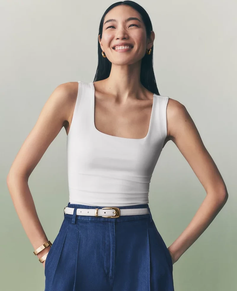 Ann Taylor Square Neck Tank Top Women's