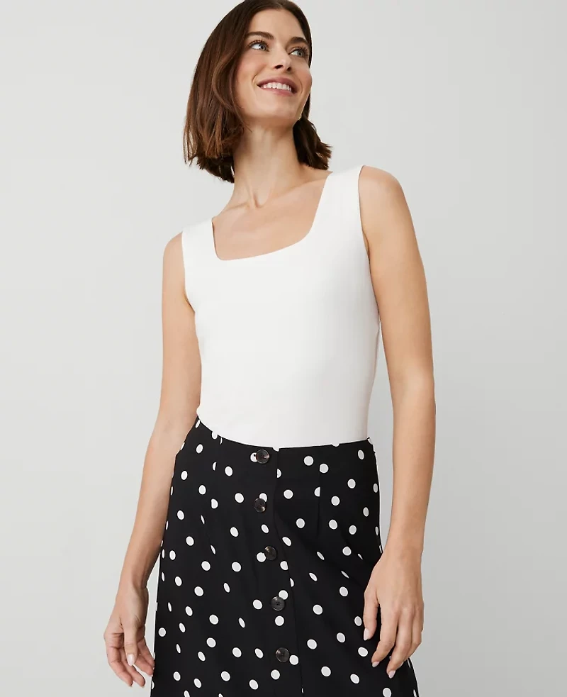 Ann Taylor Square Neck Tank Top Women's