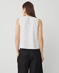 Ann Taylor Dotted Tank Top White Women's