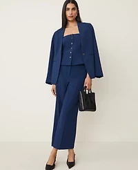Ann Taylor The Strapless Vest Fluid Crepe Pure Sapphire Women's