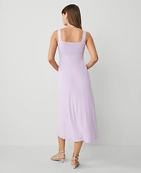 Ann Taylor Petite Ribbed Midi Sweater Dress Size XS Pale Lilac Women's