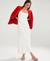 Ann Taylor Petite Ribbed Midi Sweater Dress Size Medium White Women's