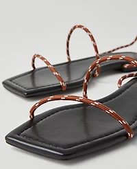Ann Taylor Weekend Collection Strappy Bungee Cord Sandals Midnight Mahogany Women's