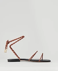 Ann Taylor Weekend Collection Strappy Bungee Cord Sandals Midnight Mahogany Women's
