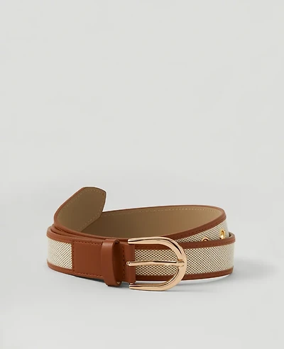 Ann Taylor Grommet Belt Size Large Natural Women's