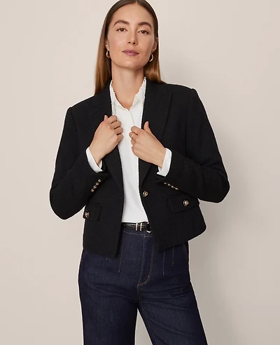 Ann Taylor The Cutaway Blazer Tweed Women's