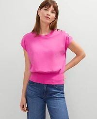Ann Taylor Shoulder Button Top Women's
